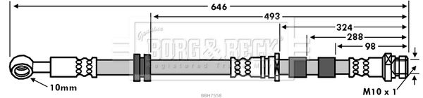 BORG & BECK Тормозной шланг BBH7558